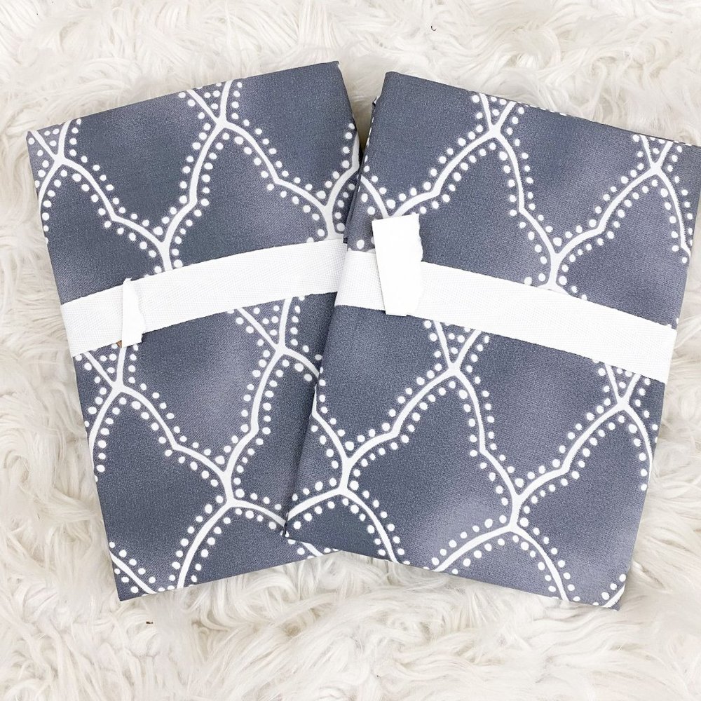 Pottery Barn Teen Gemstone Trellis Standard Sham Gray White Set of 2 NEW